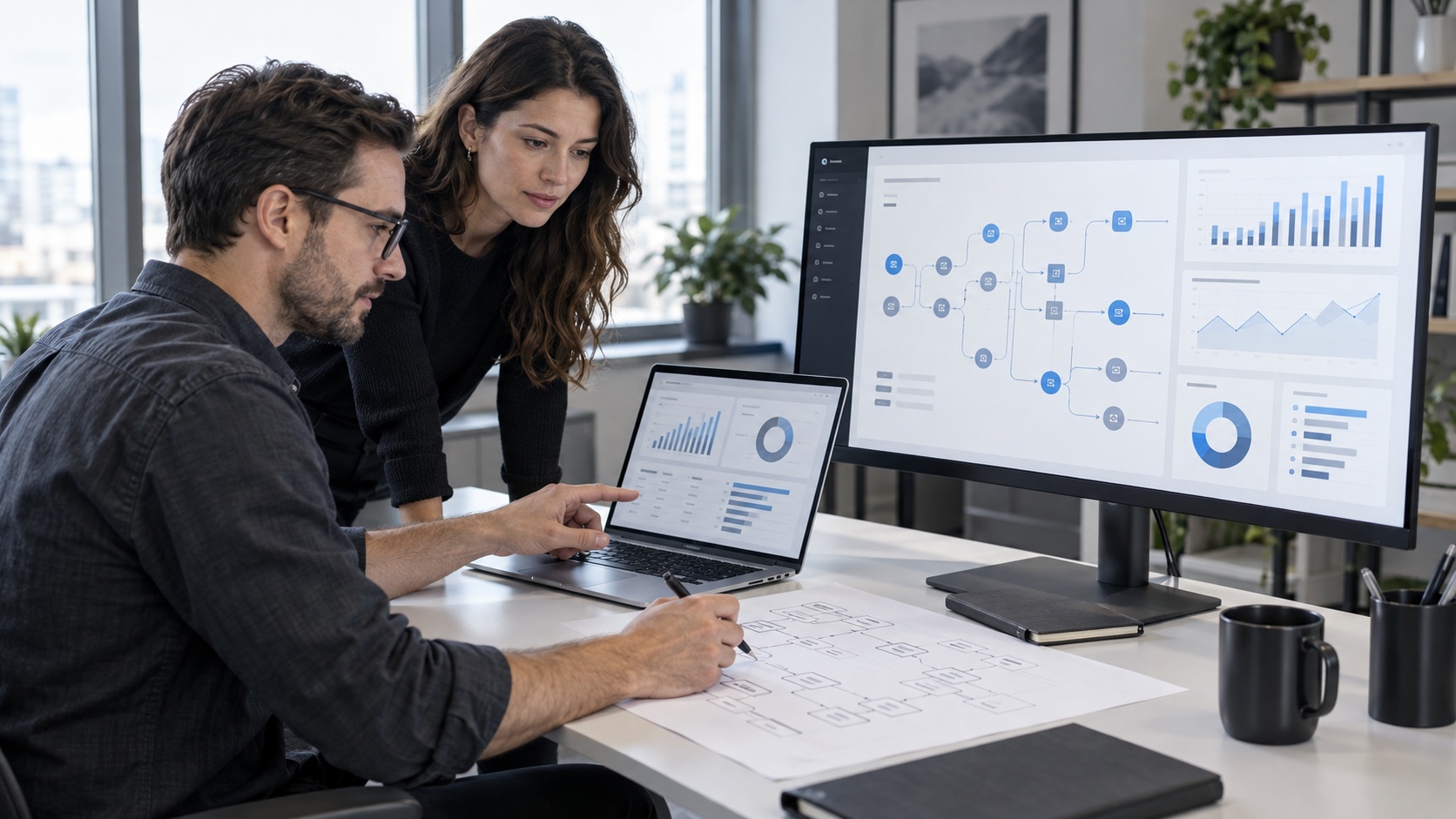 Marketing analytics specialists validating tracking and attribution data